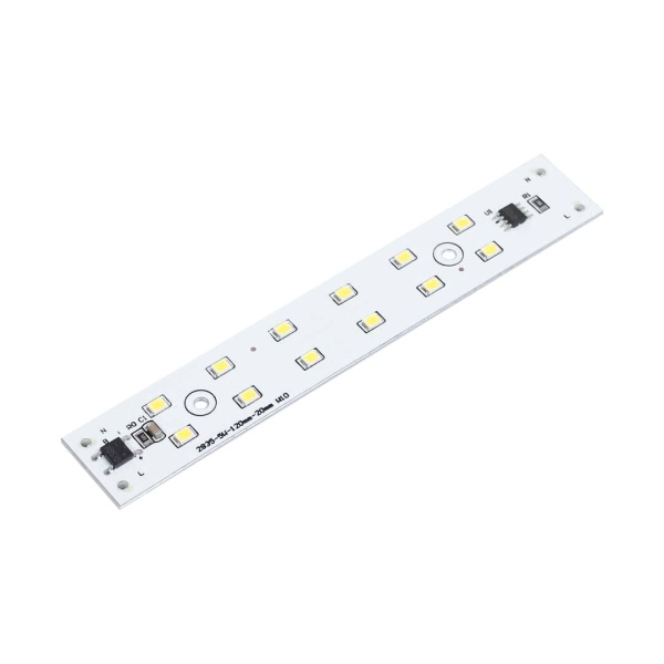 Светодиодная линейка 2835, 2х6 led, 220V, 5W, 120mm, D173, warm white