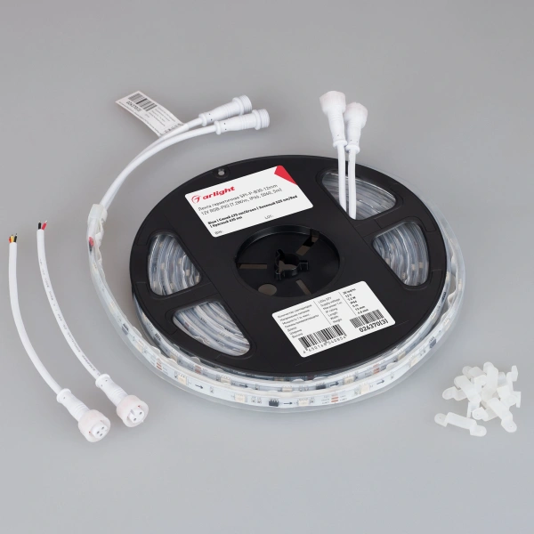 Светодиодная Лента герметичная SPI-P-B30-12mm 12V RGB-PX3 (7.2W/m, IP66, 5060, 5m) (Arlight, бегущий огонь)