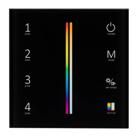 Панель Sens SMART-P55-MULTI Black (3V, 4 зоны, 2.4G) (Arlight, IP20 Пластик, 5 лет)