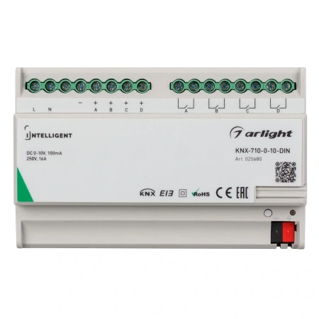 INTELLIGENT ARLIGHT Конвертер KNX-710-0-10-DIN (230V, 4x0/1-10, 4x16A) (IARL, Пластик)