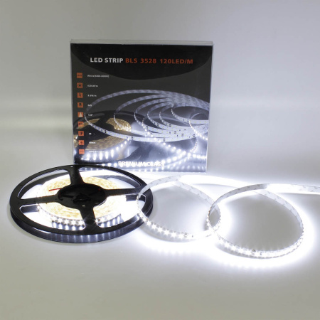 Светодиодная лента Class Premium, 3528, 120 led/m, White, 24V, IP33, А6