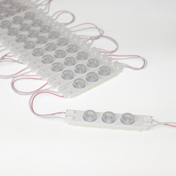 Светодиодный модуль 3030-3 MOD91 (2W, 220V, 45x15°, cool white, IP65)