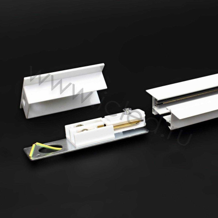 Трек для спотов встраиваемый 2L 2м NX46 (однофазный, 2 провода, белый)