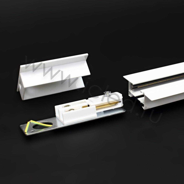 Трек для спотов встраиваемый 2L 2м NX46 (однофазный, 2 провода, белый)
