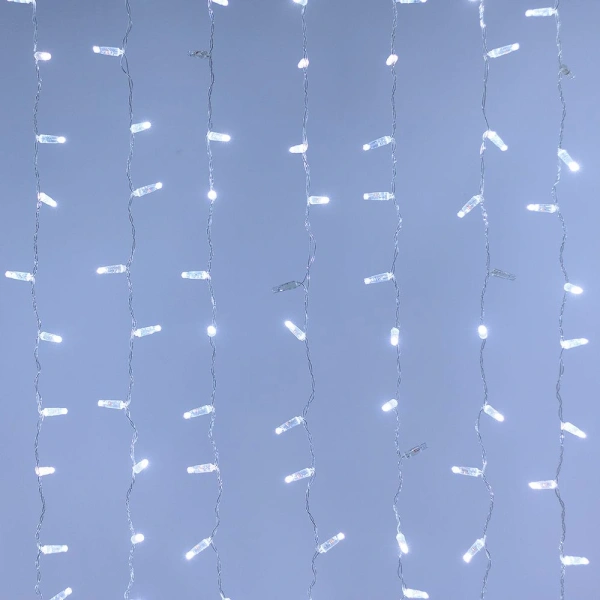 Светодиодная гирлянда ARD-CURTAIN-CLASSIC-2000x1500-CLEAR-360LED-BLINK White (230V, 60W) (Ardecoled, IP65)