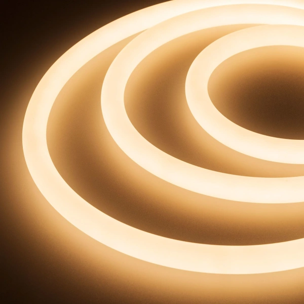 Лента герметичная MOONLIGHT-TOP-A336-D18mm 24V Warm3000 360deg (14.4 W/m, IP65, 2835, 5m, wire x1) (Arlight, Вывод прямой, 3 года)