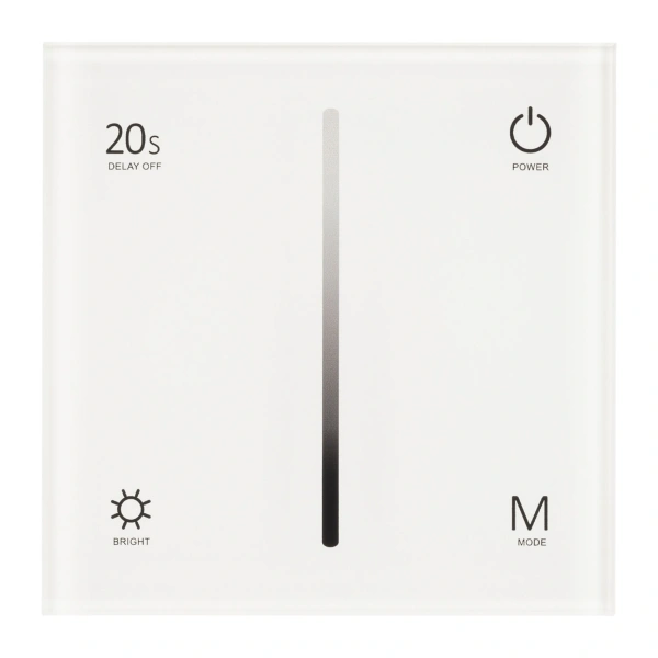 Панель SMART-P6-DIM-G-IN White (12-24V, 4x3A, Sens, 2.4G) (Arlight, IP20 Пластик, 5 лет)