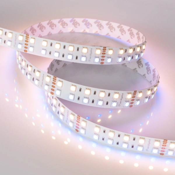 Светодиодная Лента RT-B144-19mm 24V RGBW-Warm (32 W/m, IP20, 5m) (Arlight, Открытый)