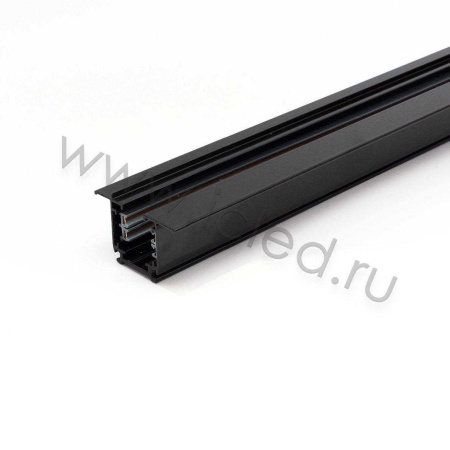 Трек для спотов встраиваемый 4L 2м 4X16 (''трехфазный'', 4 провода, черный)