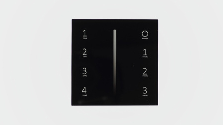 Сенсорная панель T11-1 Black IC16 (220V, DIM, 4 zone, DMX512, RF 2.4GHz)