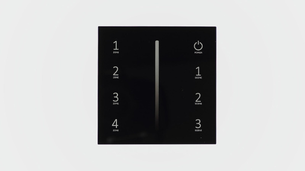 Сенсорная панель T11-1 Black IC16 (220V, DIM, 4 zone, DMX512, RF 2.4GHz)