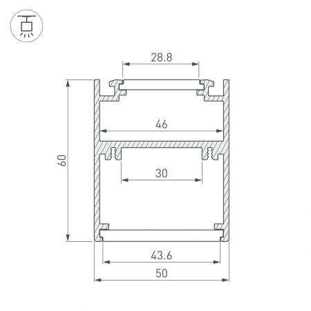 Профиль SL-ARC-5060-D1500-A90 WHITE (дуга 1 из 4) (Arlight, Алюминий)
