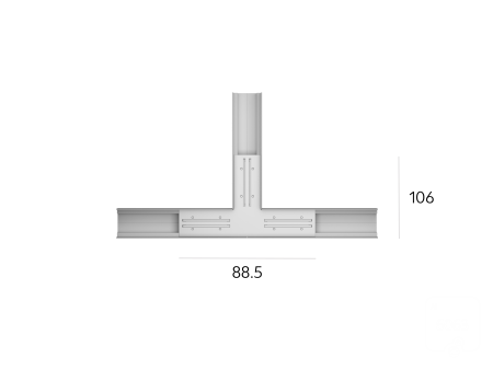 Угловой соединительный коннектор питания 6063 TrackLine