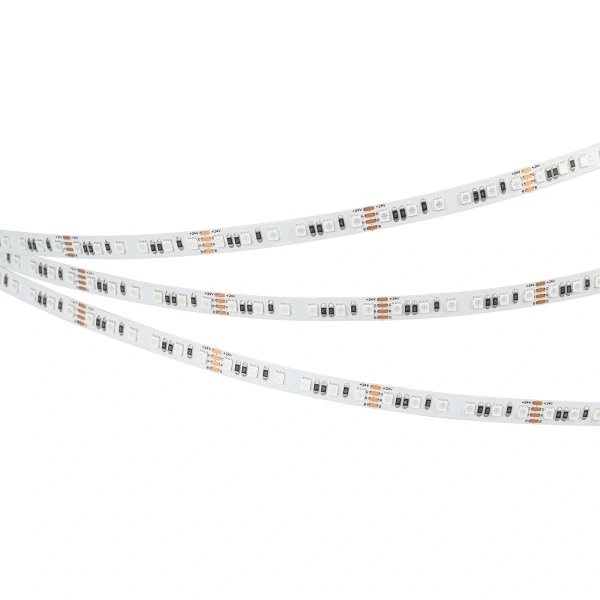 Светодиодная Лента RT-A120-8mm 24V RGB (12 W/m, IP20, 2835, 5m) (Arlight, 5 лет)