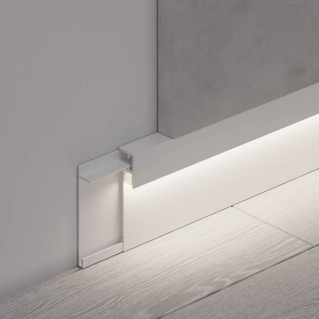 Профиль PLINTUS-H54B-2000 WHITE (Arlight, Алюминий)