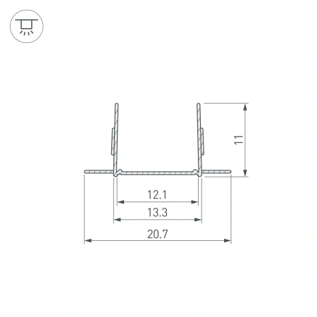 Профиль гибкий ARL-MOONLIGHT-1712-2x500  (Arlight, Металл)