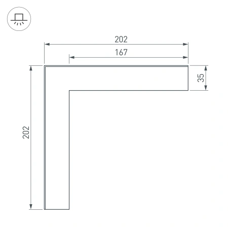 Угол SL-LINIA65-F внешний (Arlight, Металл)
