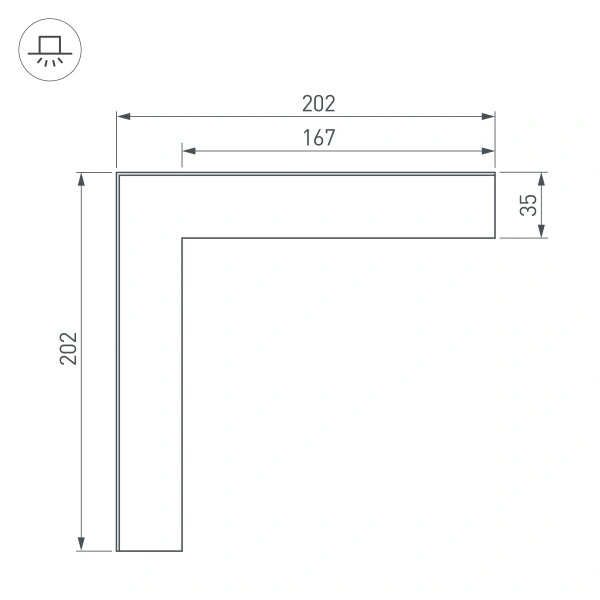 Угол SL-LINIA65-F внешний (Arlight, Металл)