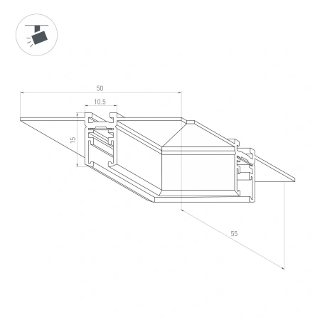 Коннектор угловой MAG-MICROCOSM-CON-FDW-L90 (BK) (Arlight, IP20)