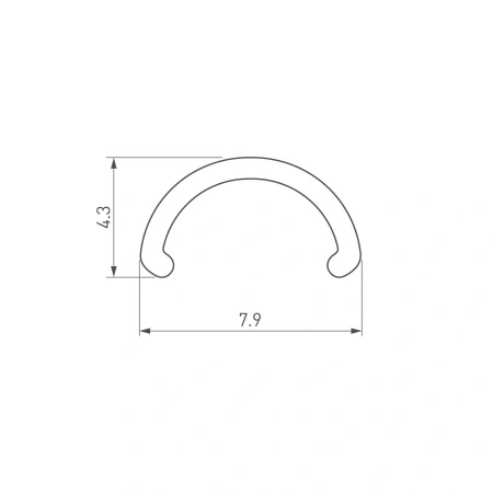 Экран ARH-ROUND-D8-2000 Round Opal (Arlight, Пластик)