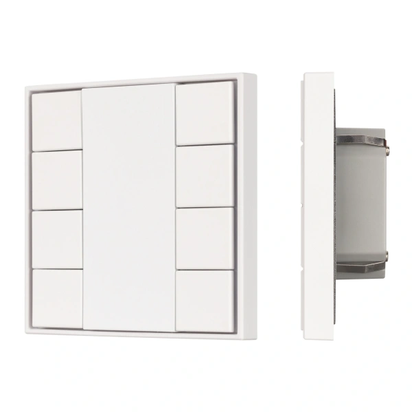 INTELLIGENT ARLIGHT Кнопочная панель KNX-301-22-8-SH-IN White (BUS, Frame) (IARL, IP20 Пластик, 3 года)