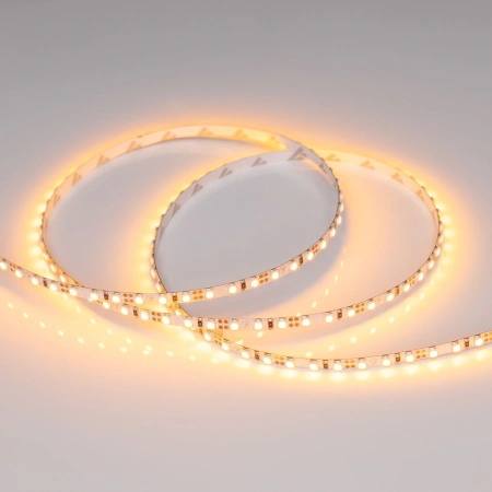 Светодиодная Лента RT 2-5000 12V Yellow 5mm 2x (3528, 600 LED, LUX) (Arlight, 9.6 Вт/м, IP20)