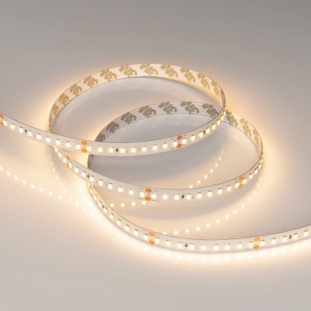 Светодиодная Лента RT-A144-10mm 24V Warm2700 (7.7 W/m, IP20, 2835, 5m) (Arlight, высок.эфф.200 лм/Вт)