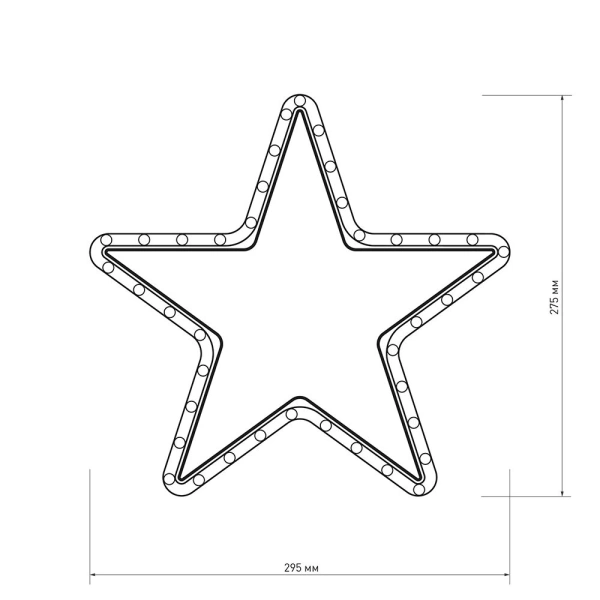 Фигура ARD-STAR-M1-295x275-36LED Warm (230V, 2.5W) (Ardecoled, IP65)