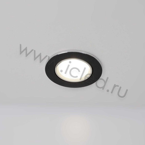 Светодиодный светильник встраиваемый 86 Nest Series Black Round (5W,Day White)