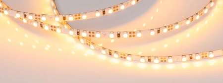 Светодиодная Лента RT 2-5000 12V Yellow 5mm 2x (3528, 600 LED, LUX) (Arlight, 9.6 Вт/м, IP20)