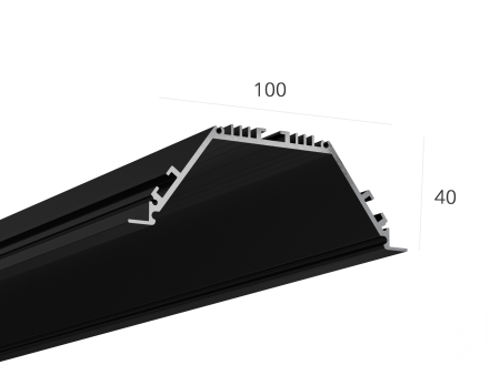 Алюминиевый LED профиль LINE 10040 IN S LT70 (с экраном) — 2000мм