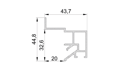 Алюминиевый профиль SWG Pro FSC-20-BL-2