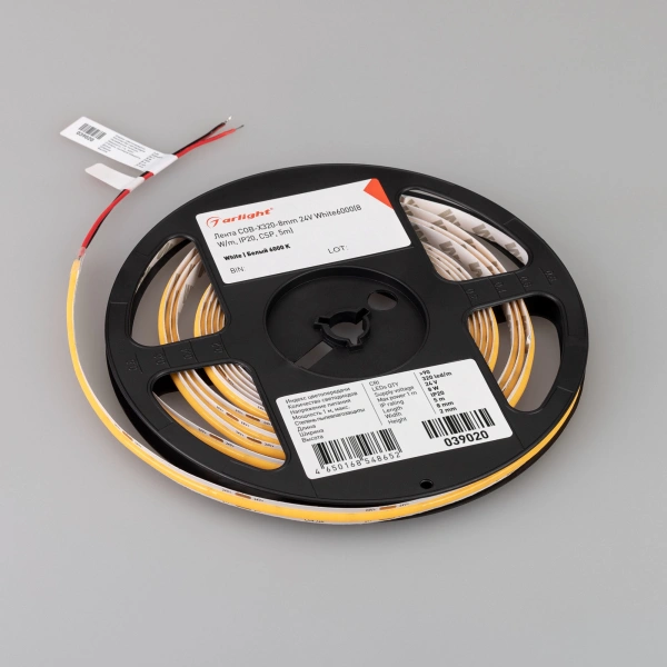 Светодиодная Лента COB-X320-8mm 24V White6000(8 W/m, IP20, CSP, 5m) (Arlight, -)