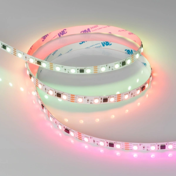 Светодиодная Лента SPI-B60-10mm 12V RGB-PX3-BPT (12 W/m, IP20, 5060, 5m) (Arlight, бегущий огонь)