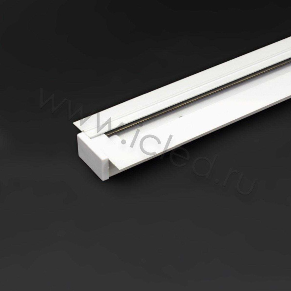 Трек для спотов встраиваемый 2L 2м NX46 (однофазный, 2 провода, белый)