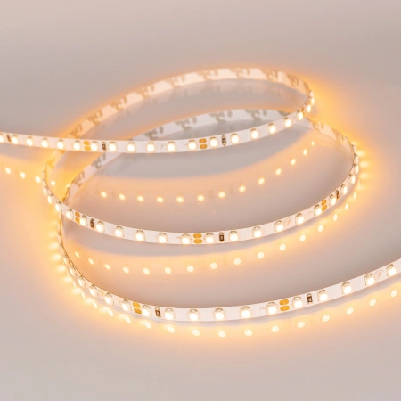 Светодиодная Лента RT-A120-5mm 24V Yellow (9.6 W/m, IP20, 2835, 5m) (Arlight, узкая)