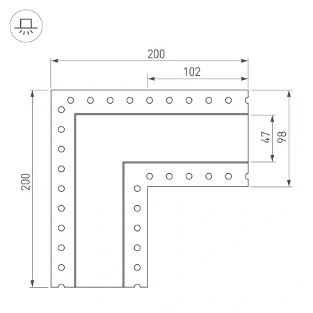 Угол SL-LINIA45-FANTOM (Arlight, Металл)