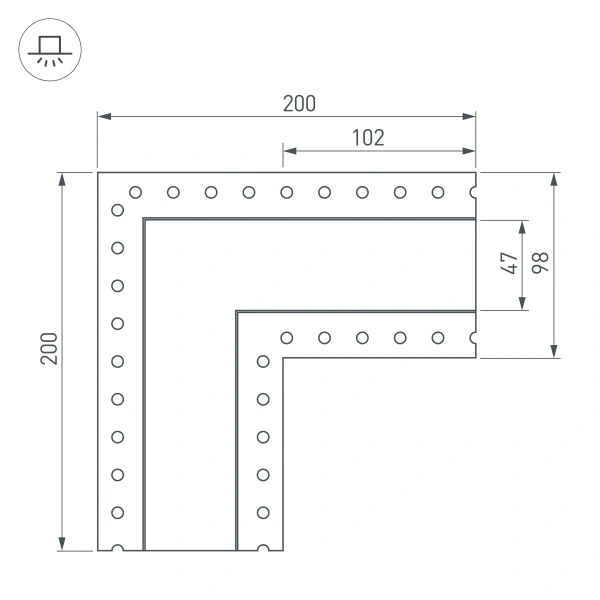 Угол SL-LINIA45-FANTOM (Arlight, Металл)