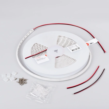 Светодиодная Лента герметичная MICROLED-PW-M288-10mm 24V White6000 (12 W/m, IP66, 2216, 5m) (Arlight, 5 лет)