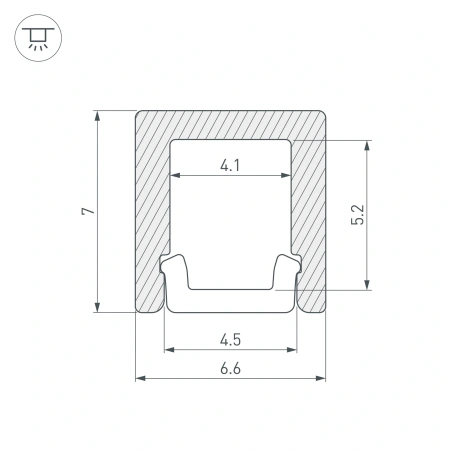 Профиль ARH-MICRO-0607-2000 ANOD (Arlight, Алюминий)