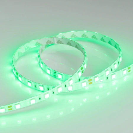 Светодиодная Лента RTW 2-5000SE 24V Green 2x (5060, 300 LED, LUX) (Arlight, 14.4 Вт/м, IP65)