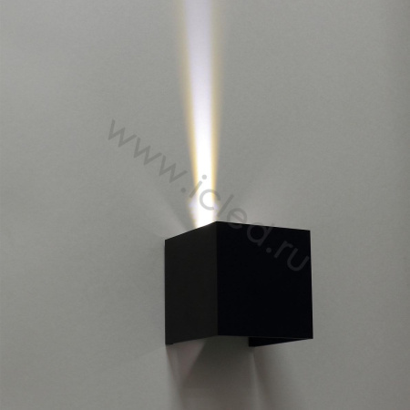 Светильник настенный светодиодный JH-BD-B08 DHL30 (220V, 2х3W, черный корпус, IP65, warm white)