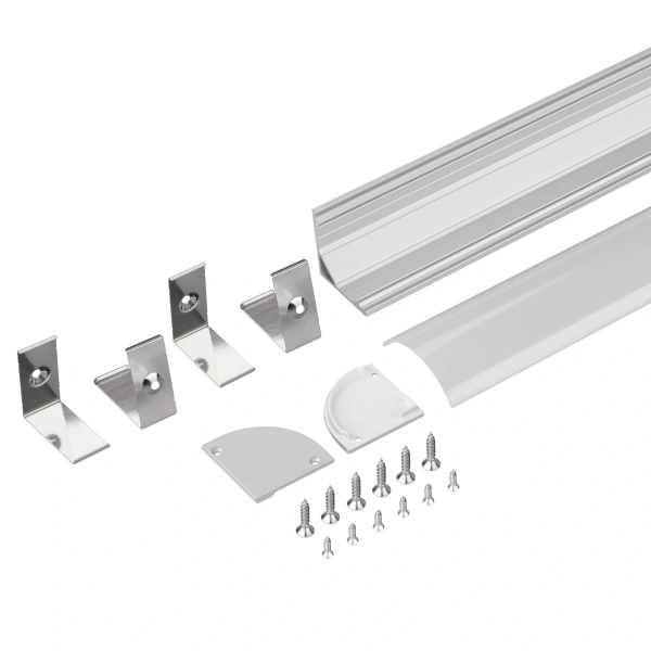 Профиль с экраном SL-KANT-H30-2000 ANOD+OPAL (Arlight, Алюминий)