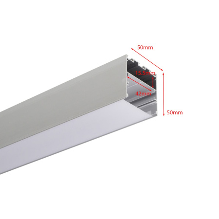 Алюминиевый профиль LC5050 177 (2000х50х50мм с рассеивателем)