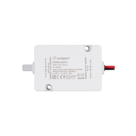 Блок питания ARPV-SP-24012 (24V, 0.5A, 12W) (Arlight, IP67 Пластик, 5 лет)