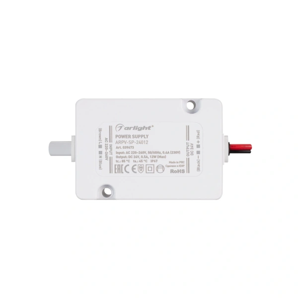 Блок питания ARPV-SP-24012 (24V, 0.5A, 12W) (Arlight, IP67 Пластик, 5 лет)