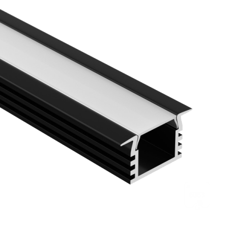 Профиль U-16 12-IN RAL9005 (с экраном) — 2000мм