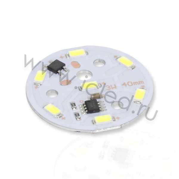 Светодиодная матрица 5730, 7 led, 220V, 3W, Ф40mm, D159, warm white