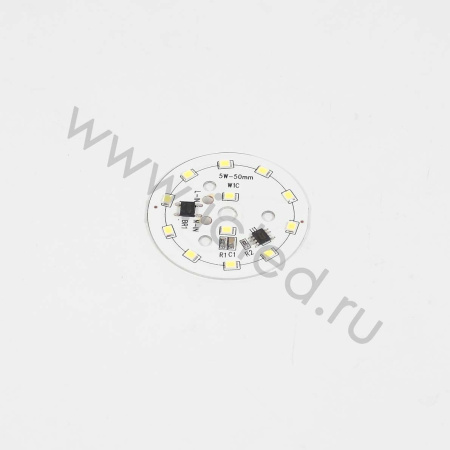 Светодиодная матрица 2835, 12 led, 220V, 5W, Ф50mm, D161, white