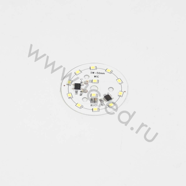 Светодиодная матрица 2835, 12 led, 220V, 5W, Ф50mm, D161, white